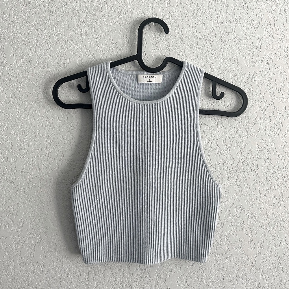 Babaton Sculpt Knit Racer Cropped Tank